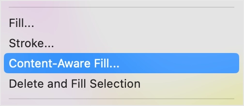 Content-Aware Fill right-click