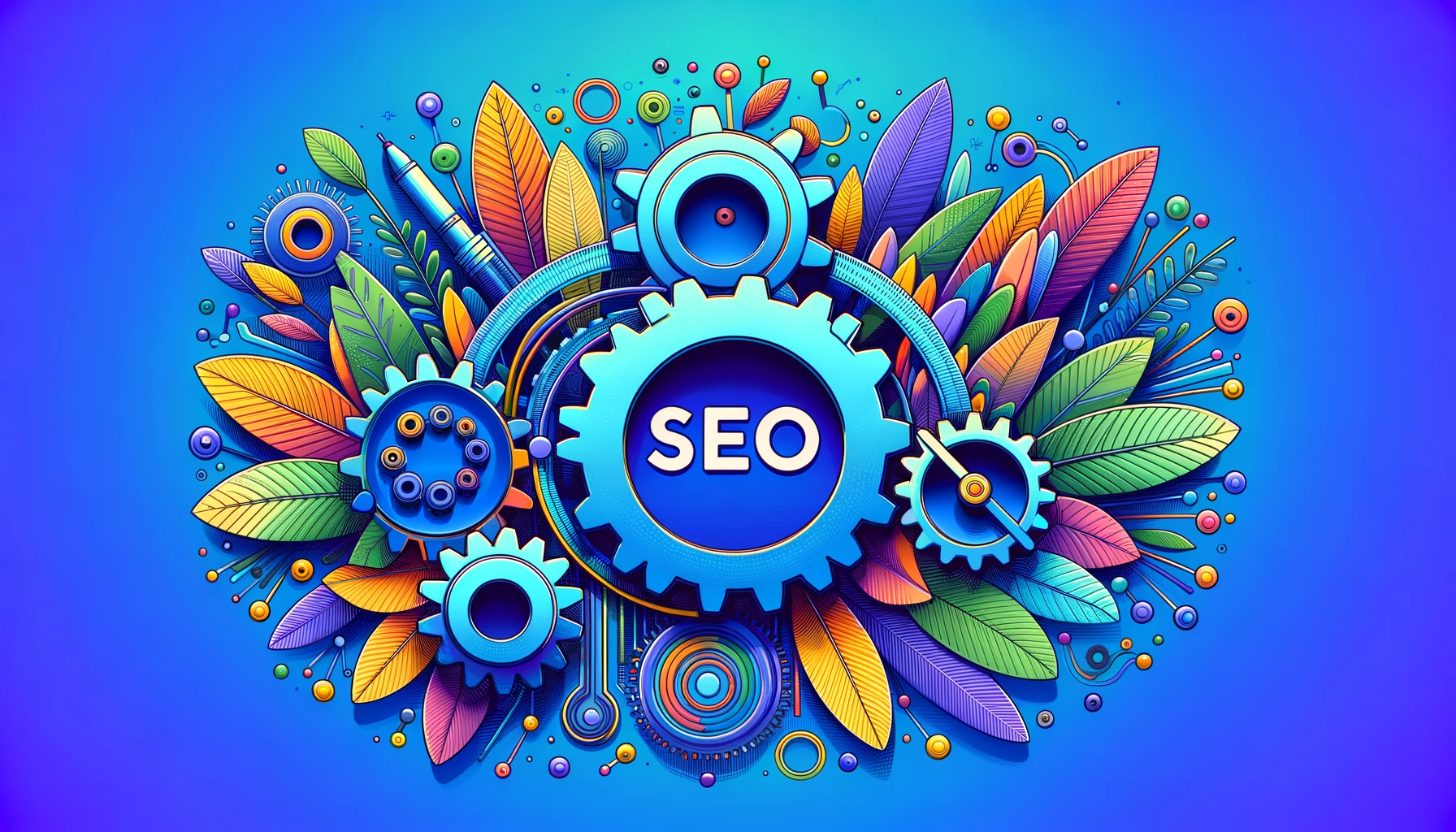 technical seo cover - cogs and plants