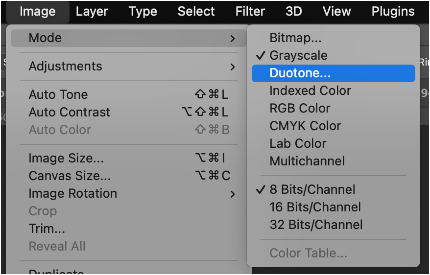 Duotone mode Photoshop