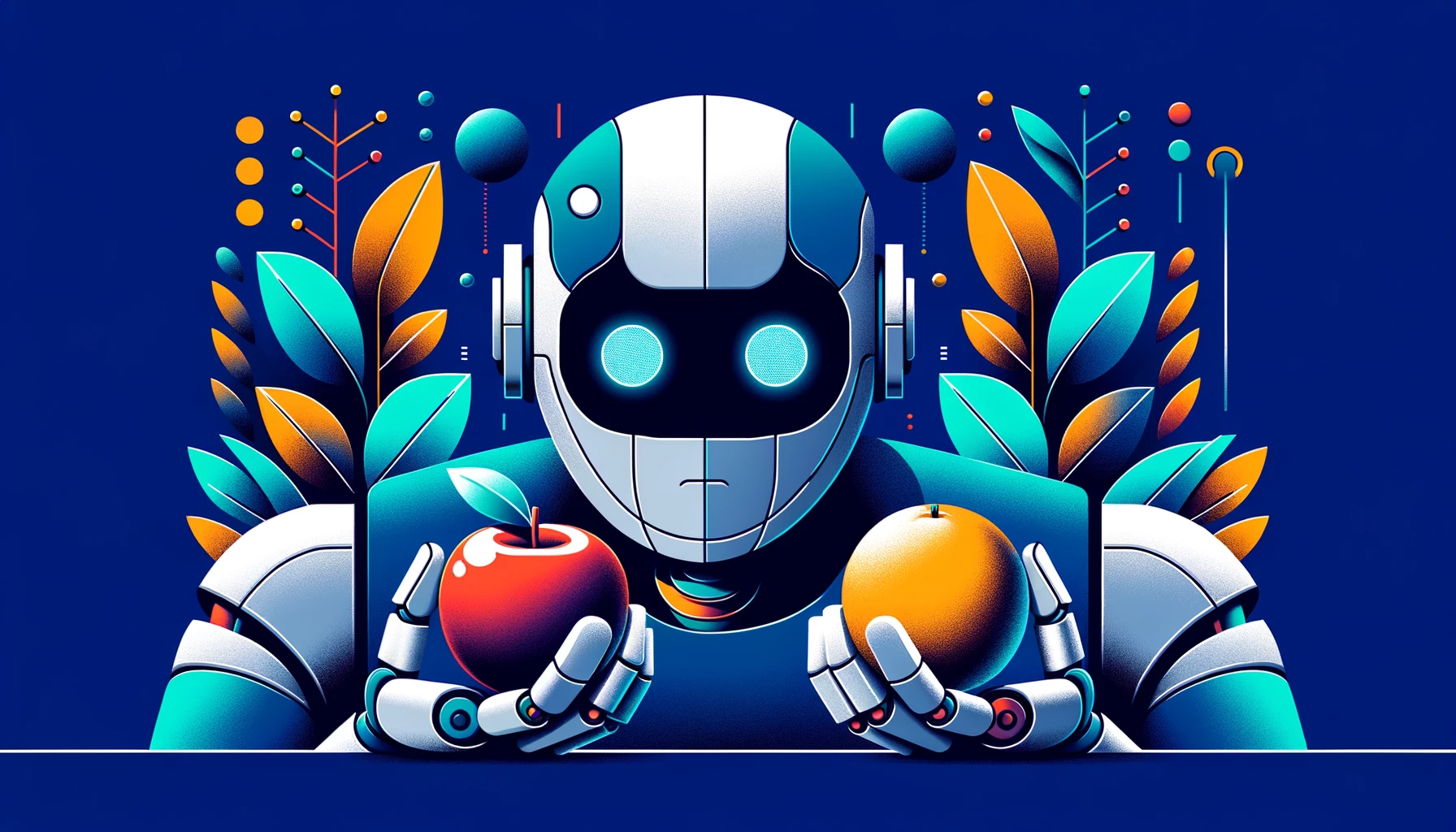 A/B Testing featured image - a robot comparing apples and oranges