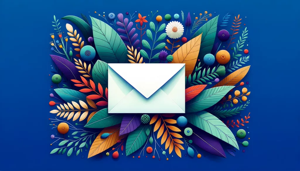 newsletter and colorful plants