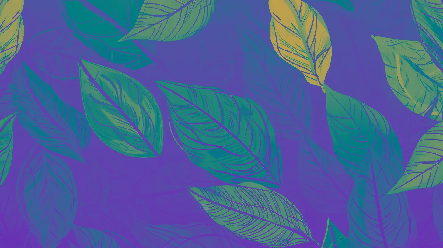 final duotone image - duotone leaves