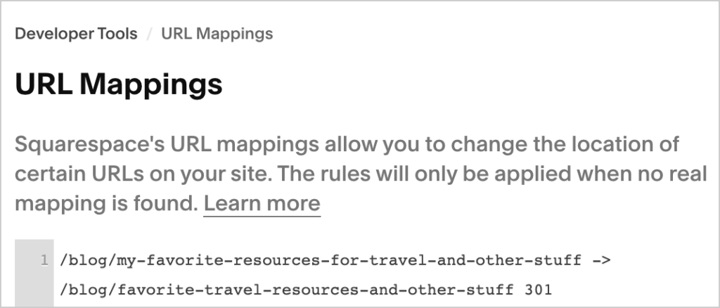 URL Mappings example