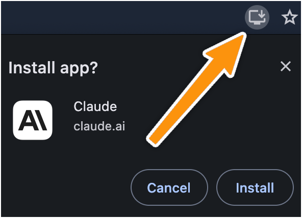 Install app icon